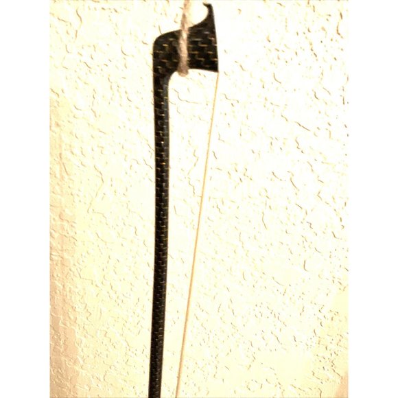 Carbon Fiber Professional Braided Gold, Black Violin Bow 4/4 With Case - Picture 8 of 16